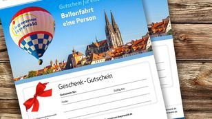 Geschenkgutscheine für Ballonfahrten - Heißluftballon - Fahrten. Regensburg, Straubing, Cham bei Schwandorf, Weiden, Passau, Neumarkt, Amberg und Wörth